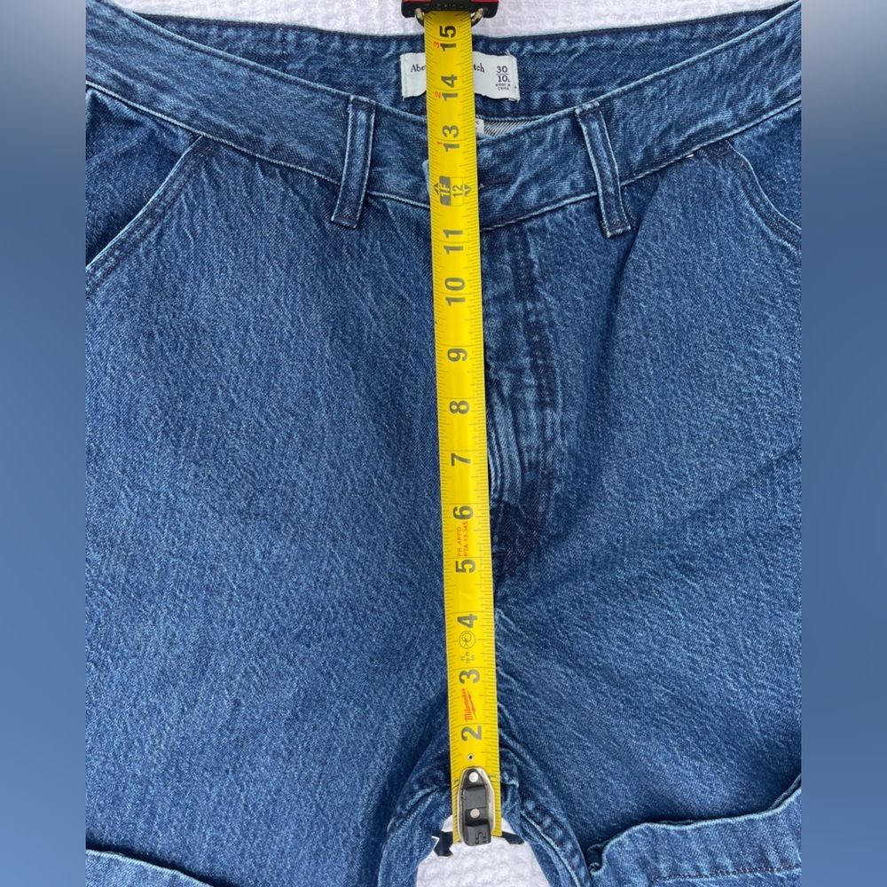 New Abercrombie & Fitch Loose Fit Dark Blue Jeans New Denim - Picture 6 of 10